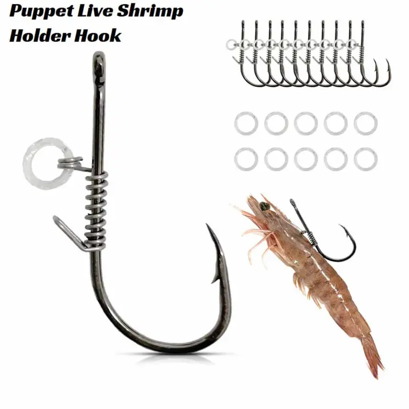 Puppet Shrimp Live Shrimp Holder Hook – 5-Pack