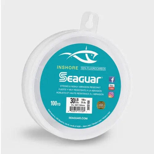 Seaguar In-Shore Fluorocarbon Leader – 100-Yard Spool, Clear