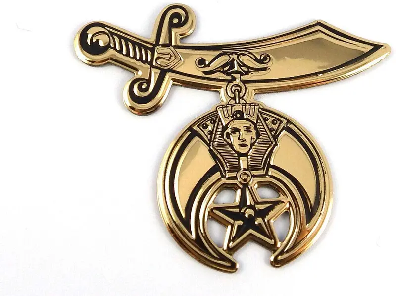 Shriners International Gold-Finish Decal – 3D Flexible Car & Bike Sticker (2.75 Inches)
