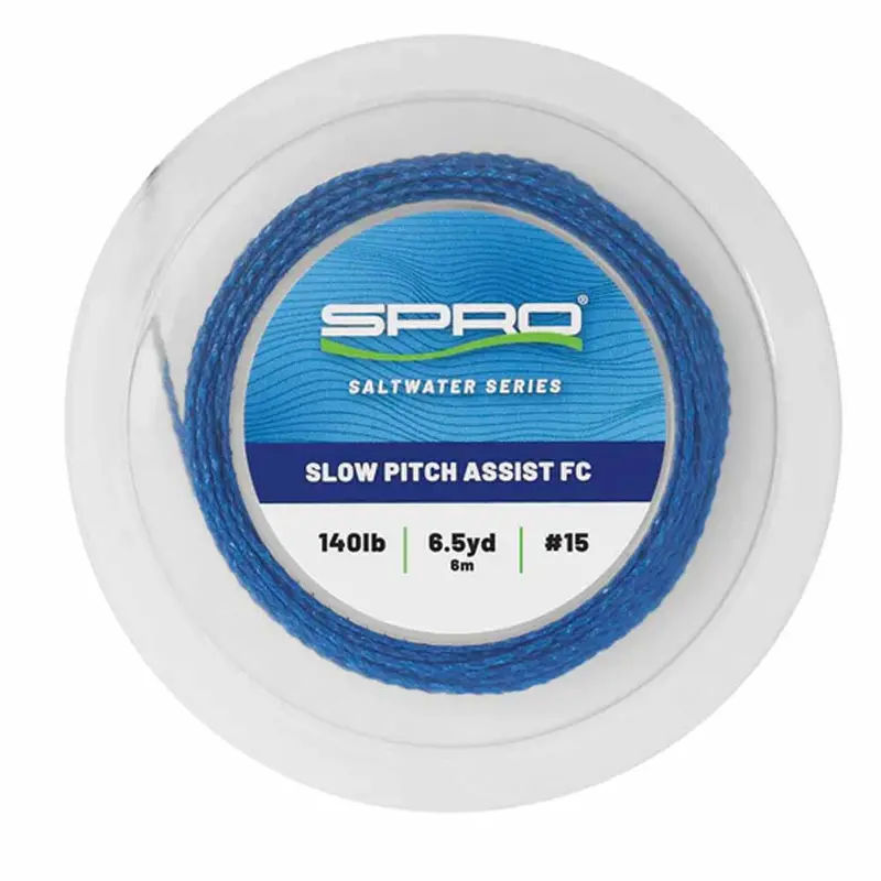 Spro 6-Meter Slow Pitch Assist Leader – Blue Fluorocarbon Attract Line with Enhanced Visibility