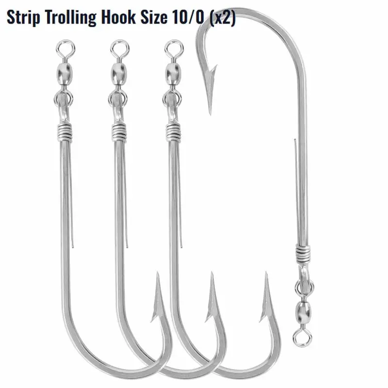 Strip Trolling Hook with Integrated Swivel – 2-Pack