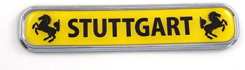 Stuttgart City Logo Chrome 3D Vehicle Emblem – 5.3″ Car, Bike & Boat Decal