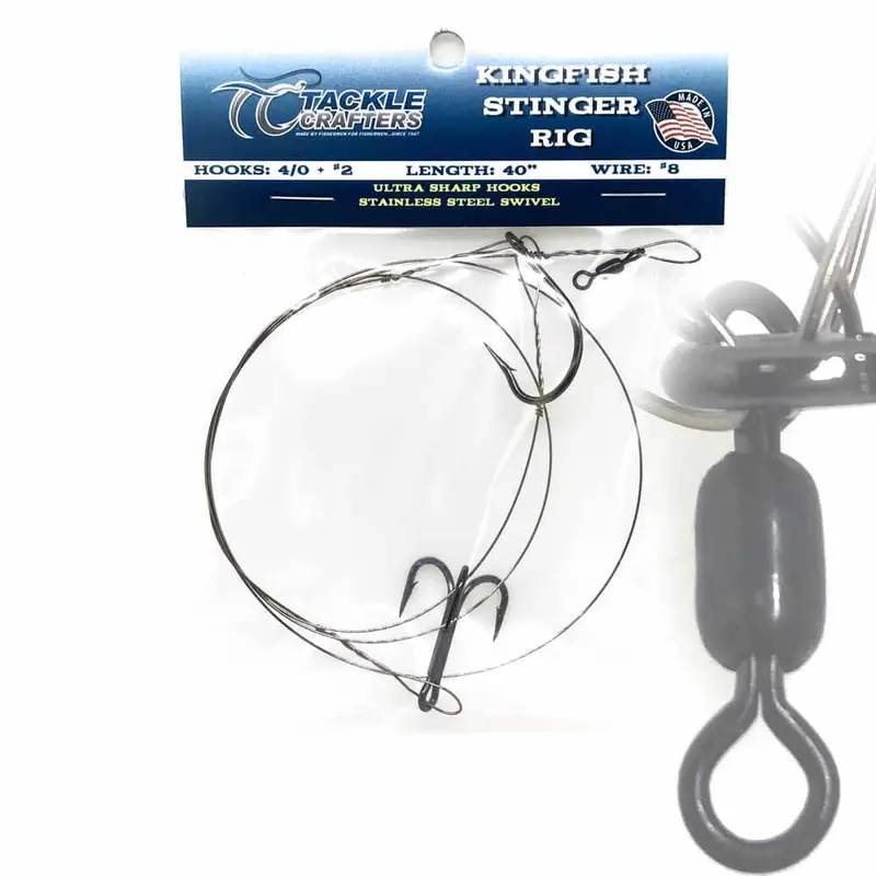 Tackle Crafters Kingfish Stinger Rig – Heavy-Duty Wire Leader Rig for Big Game