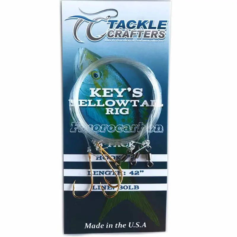 Tackle Crafters Yellowtail Fluorocarbon Rig – Abrasion-Resistant Leader Setup