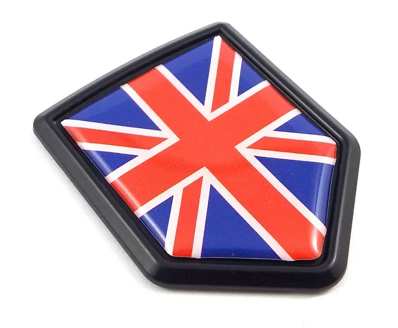 Union Jack 3D Car Decal – Black Shield British Flag Emblem Sticker