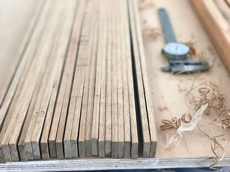 White Oak Rib Kit for Traditional Kayak Construction – Pre-Cut Frame Components