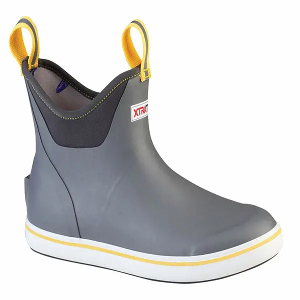 Xtratuf 6.5-Inch Gray Ankle Deck Boots for Wet Conditions