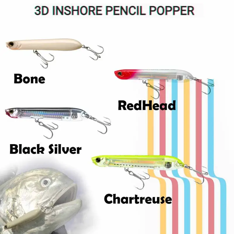 Yo-Zuri 3D Inshore Pencil Popper Surface Lure