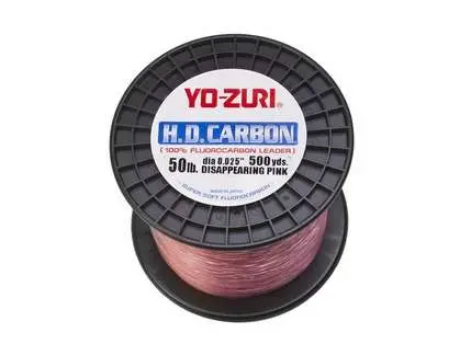 Yo-Zuri Pink Fluorocarbon Leader – 500-Yard Spool